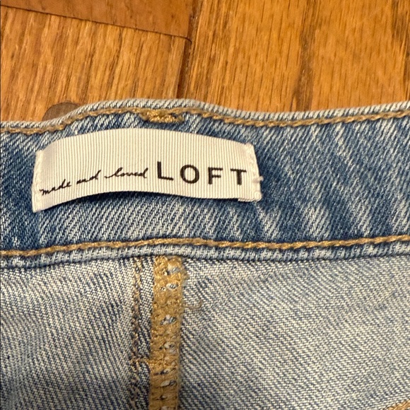 LOFT Light Blue Embellished Flare Jeans - Picture 3 of 6